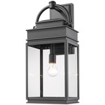 Fulton Outdoor Wall Light - Black / Clear