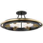 Chambers Semi Flush Ceiling Light - Aged Old Bronze