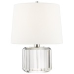 Hague Short Table Lamp - Polished Nickel / Off White