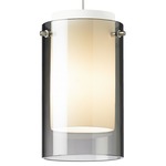 Echo Mini Freejack Pendant - Satin Nickel / Smoke