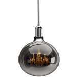 King Edison Grande Chrome Pendant - Chrome / Clear