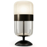 Futura Table Lamp - Matte Black / Amber / Antique Brass