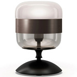 Futura Table Lamp - Matte Black / Smoke / Brown