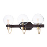 Bauhaus Bathroom Vanity Light - Bronze / Clear