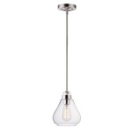 Dianne Pendant - Satin Nickel / Clear