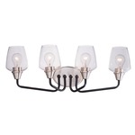 Goblet Bathroom Vanity Light - Satin Nickel / Clear