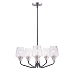 Goblet Chandelier - Satin Nickel / Clear