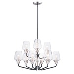 Goblet Chandelier - Satin Nickel / Clear