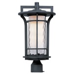 Oakville LED E26 Outdoor Post Light - Black Oxide / Water Glass