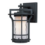 Oakville LED E26 Outdoor Wall Light - Black Oxide / Water Glass
