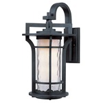 Oakville LED E26 Outdoor Hanging Wall Light - Black Oxide / Water Glass