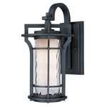 Oakville LED E26 Outdoor Hanging Wall Light - Black Oxide / Water Glass