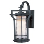 Oakville LED E26 Outdoor Hanging Wall Light - Black Oxide / Water Glass