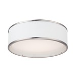 Prime Band Ceiling Light - Satin Nickel/ White Linen