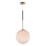 Vesper Pendant - Satin Brass / Satin White