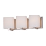 Wrap Bathroom Vanity Light - Satin Nickel / Satin White