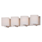 Wrap Bathroom Vanity Light - Satin Nickel / Satin White