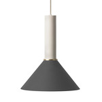 Cone Pendant - Light Grey Socket / Black Shade