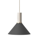 Cone Pendant - Light Grey Socket / Black Shade