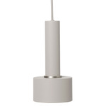 Disc Pendant - Light Grey Socket / Light Grey Shade