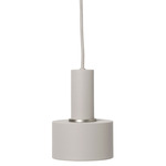 Disc Pendant - Light Grey Socket / Light Grey Shade