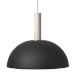 Dome Pendant - Light Grey Socket / Black Shade