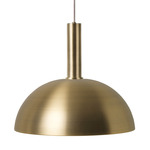 Dome Pendant - Brass Socket / Brass Shade