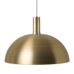 Dome Pendant - Brass Socket / Brass Shade