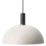 Dome Pendant - Black Socket / Light Grey Shade