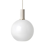 Opal Sphere Pendant - Light Grey Socket / Opal