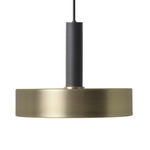 Record Pendant - Black / Brass