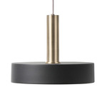 Record Pendant - Brass / Black