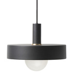 Record Pendant - Black / Black