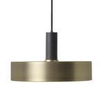 Record Pendant - Black / Brass