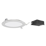 Ultra Thin 6IN RD Color Changing Panel Downlight Trim - Matte White