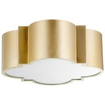 Wyatt Ceiling Light Fixture - Aged Brass / Opal