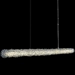 Lina Linear Pendant - Polished Chrome / Firenze Clear