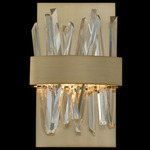 Glacier Wall Sconce - Brushed Champagne Gold / Firenze Clear
