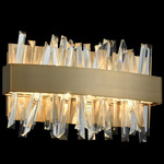 Glacier Bathroom Vanity Light - Brushed Champagne Gold / Firenze Clear