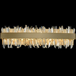 Glacier Bathroom Vanity Light - Brushed Champagne Gold / Firenze Clear