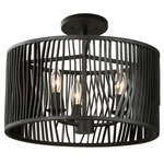 Morre Convertible Pendant / Semi Flush - Black Iron