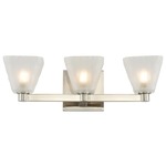 Weston Bathroom Vanity Light - Glazed Nickel / Frosted