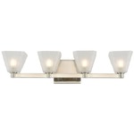 Weston Bathroom Vanity Light - Glazed Nickel / Frosted