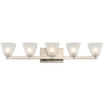 Weston Bathroom Vanity Light - Glazed Nickel / Frosted