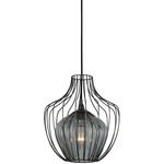 Emilia Jug Outdoor Pendant - Stainless Steel / Clear