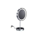 Baci Junior Oval Table Mirror - Satin Nickel / Mirror