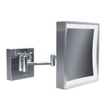 Baci Junior Double / Rectangle Wall Mirror - Satin Nickel / Mirror