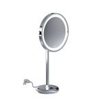 Baci Senior Fixed Height Vanity Mirror - Satin Nickel / Mirror