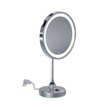 Baci Senior Vanity Mirror with Crystal Trim - Satin Nickel / Mirror