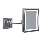 Baci Basic Double Arm Wall Mirror - Satin Nickel / Mirror